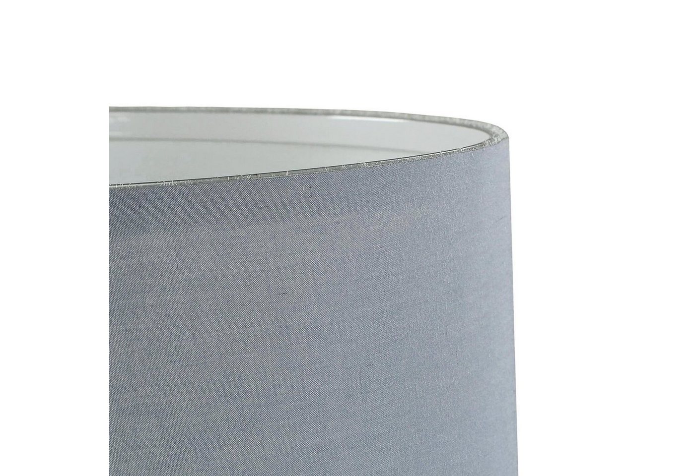 Licht-Erlebnisse Lampenschirm BASIC, Mit Klettverschluss Adapter für E14 E27 Ø 25 cm Grau Stoff Bild 2