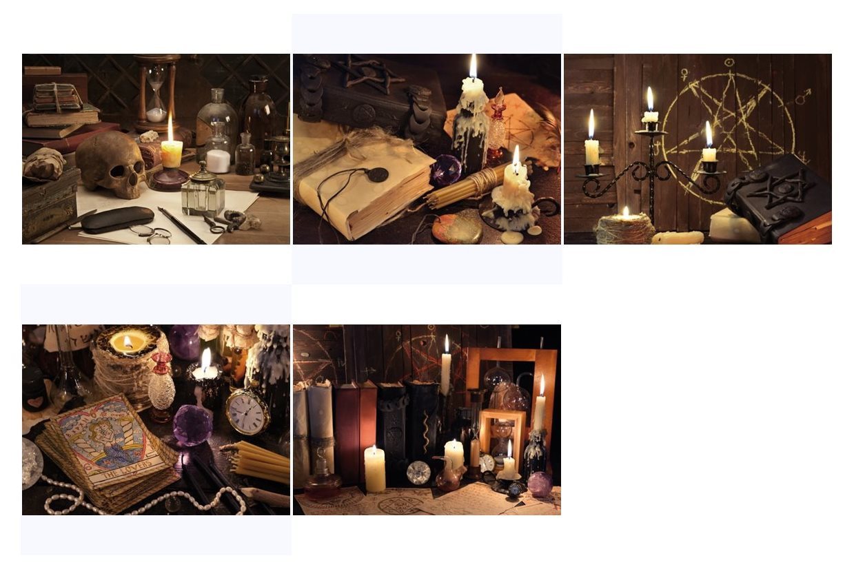postkarten-universum.de Postkarte "Mystic and Gothic: Postkarten-Set "Mystic Candles and Objects