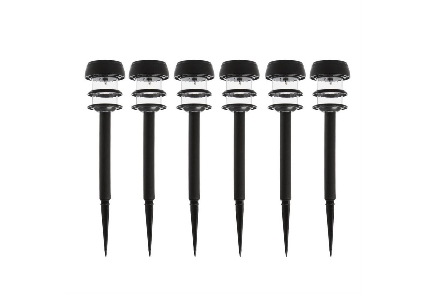 MARELIDA LED Solarleuchte LED Solar Wegleuchten Erdspieß Gartenleuchten Lichtsensor 6er Set, LED Classic, warmweiß (2100K bis 3000K) Bild 3