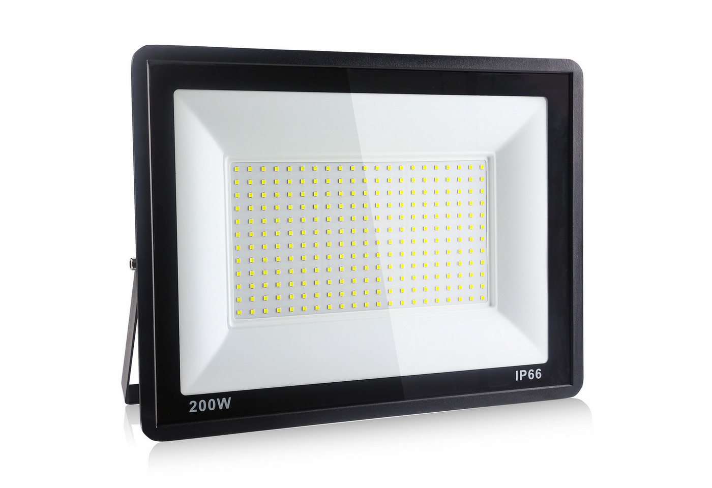 POPOLIC Flutlichtstrahler LED Flutlicht Strahler, Außenstrahler, IP66 Wasserdicht, 200W, 120° Abstrahlwinkel, Kaltweiß (6000K), Scheinwerfer Licht für Garten, Garage, Hof oder Hote Bild 4