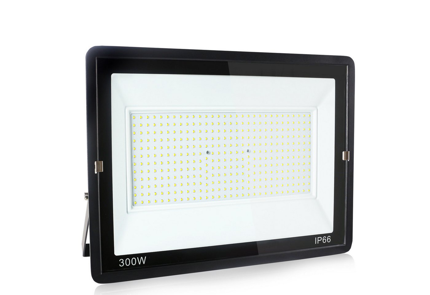 POPOLIC Flutlichtstrahler LED Flutlicht Strahler, Außenstrahler, IP66 Wasserdicht, 300W, 120° Abstrahlwinkel, mit Anti-Blend-Schutz, Kaltweiß (6000K), Scheinwerfer Licht für Garten, Garage, Hof oder Hote Bild 2