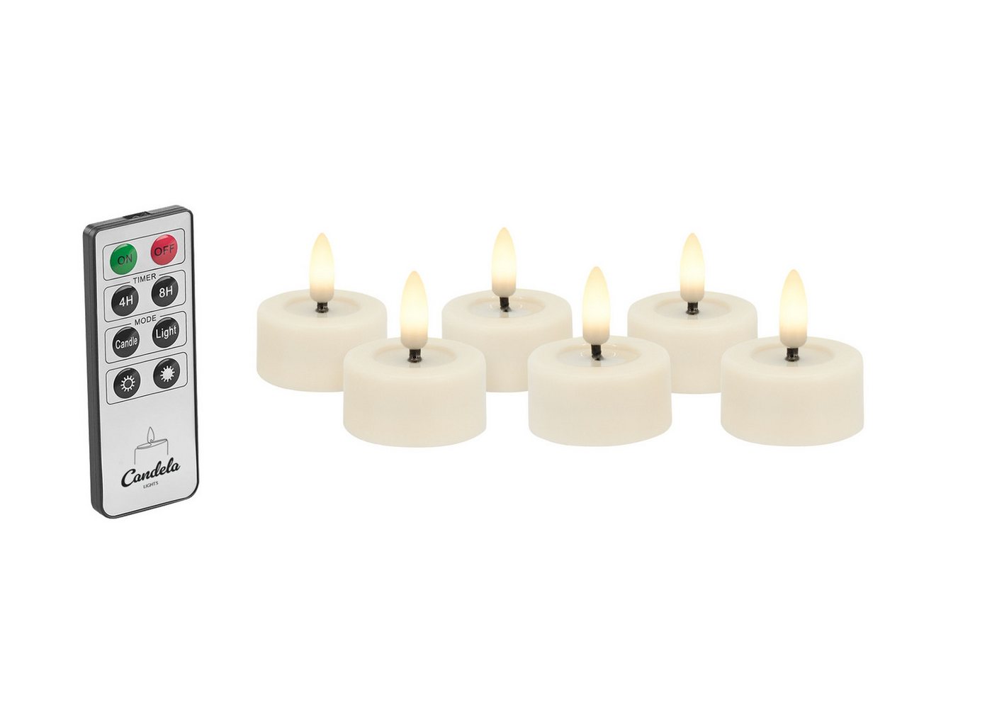 LC Home LED-Kerze Candela Lights LED Kerzen Teelichter 6er Set ?4,5cm Bild 4