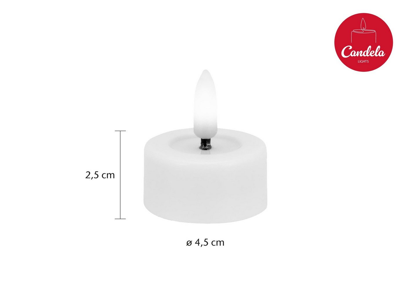 LC Home LED-Kerze Candela Lights LED Kerzen Teelichter 6er Set ?4,5cm Bild 5