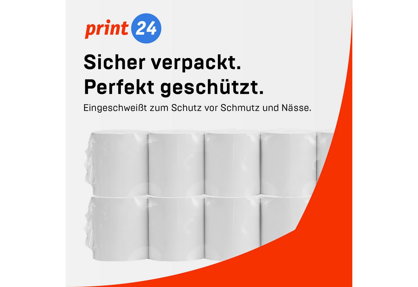 print24 Endlospapier Thermorollen, 57 x 40 x 12mm, 18m, PEFC, Für EPSON, IBM, u.v.m., PEFC-Zertifikat (GFA-PEFC-COC-500582) Bild 3