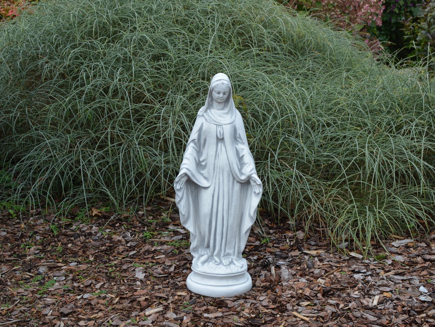 gartendekoparadies.de Gartenfigur Madonna Statue für den Garten, Steinfigur, H. 43 cm, 5 kg, Frostsicher Bild 3