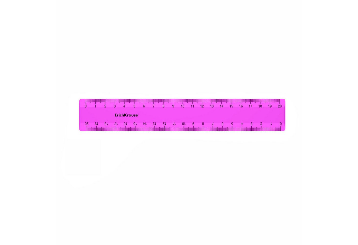 Erich Krause Lineal, Lineal 20cm doppelseitig Kunststoff 1 Stück Neon Pink Bild 4