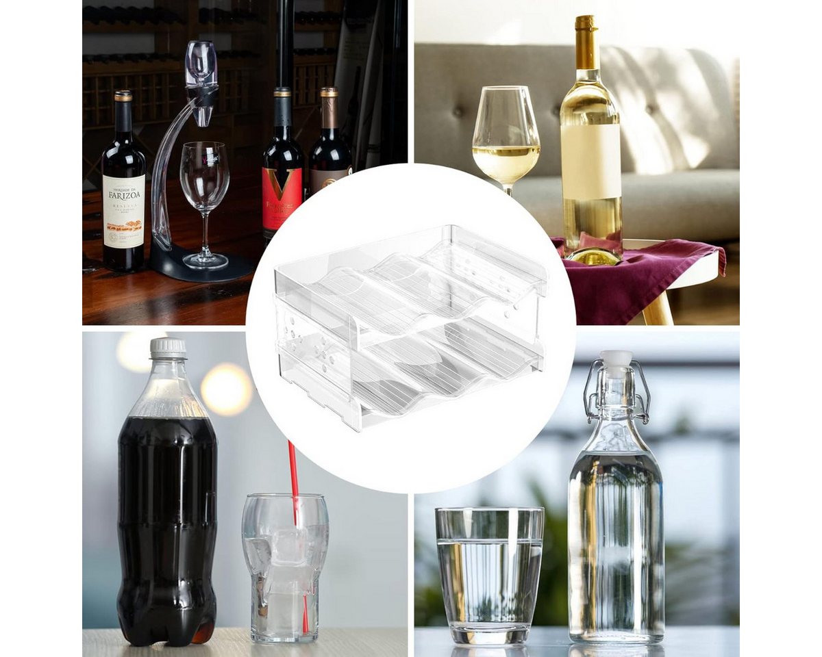 COFI 1453 Weinregal Weinregal Set stapelbar Flaschenregal transparent bis 6 Flaschen Bild 2