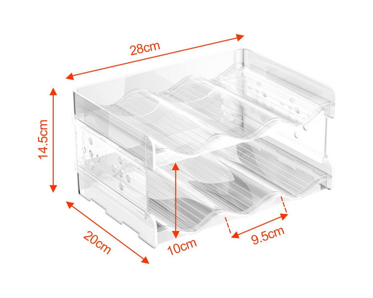 COFI 1453 Weinregal Weinregal Set stapelbar Flaschenregal transparent bis 6 Flaschen Bild 3