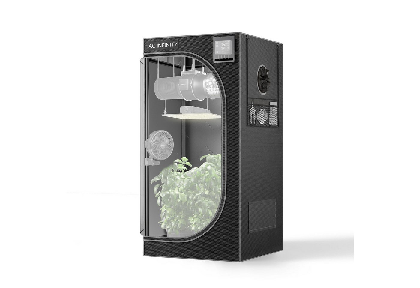 AC INFINITY Gewächshaus AC Infinity CLOUDLAB Advance Growzelt, BxTxH: 60 x 60 x 120 cm, BxLxH: 60 x 60 x 120 cm, CLOUDLAB 422 Gen 2 mit 2000D Mylar Bild 5