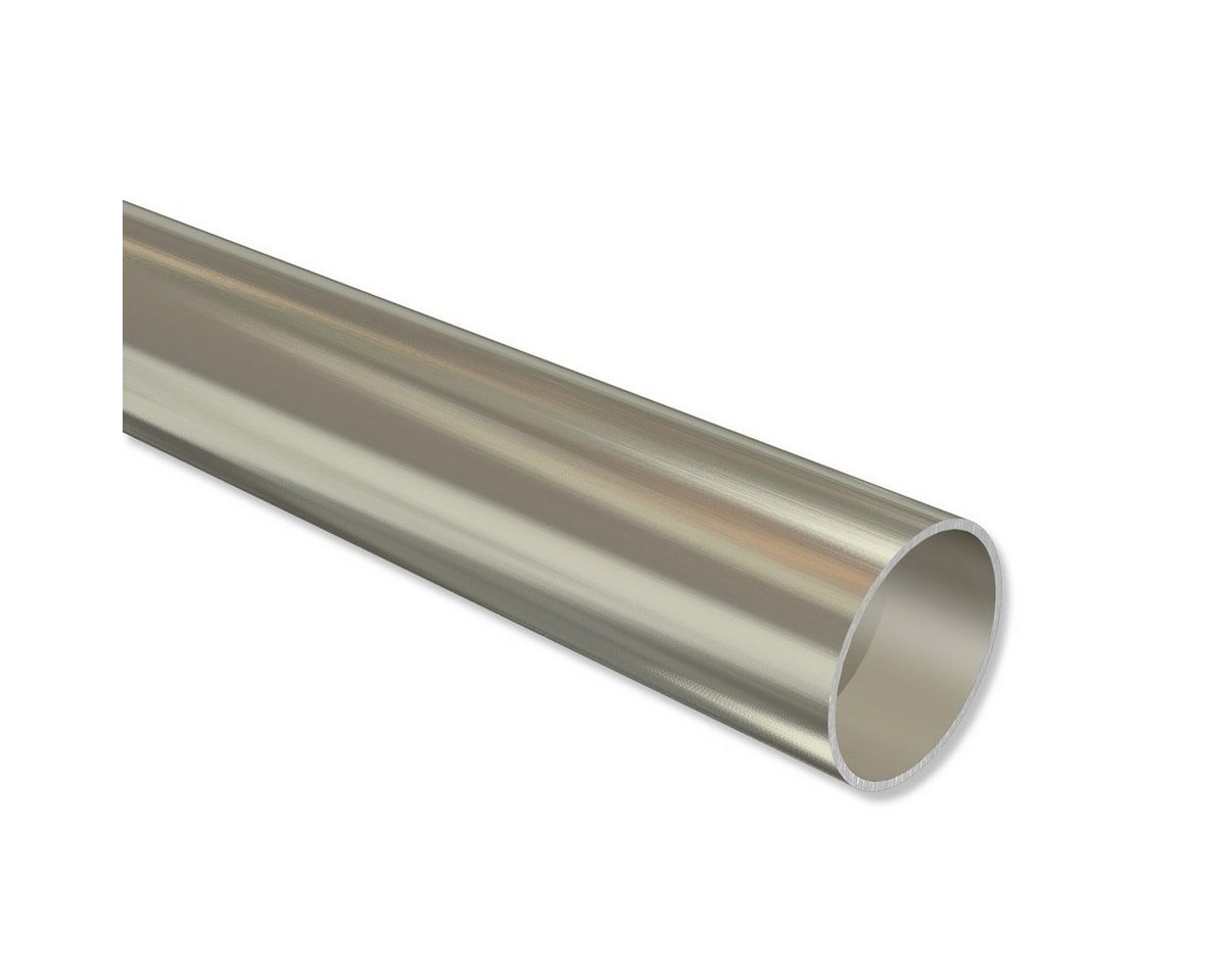 INTERDECO Gardinenrohr, (Stück, 16 mm Durchmesser), Chrom matt