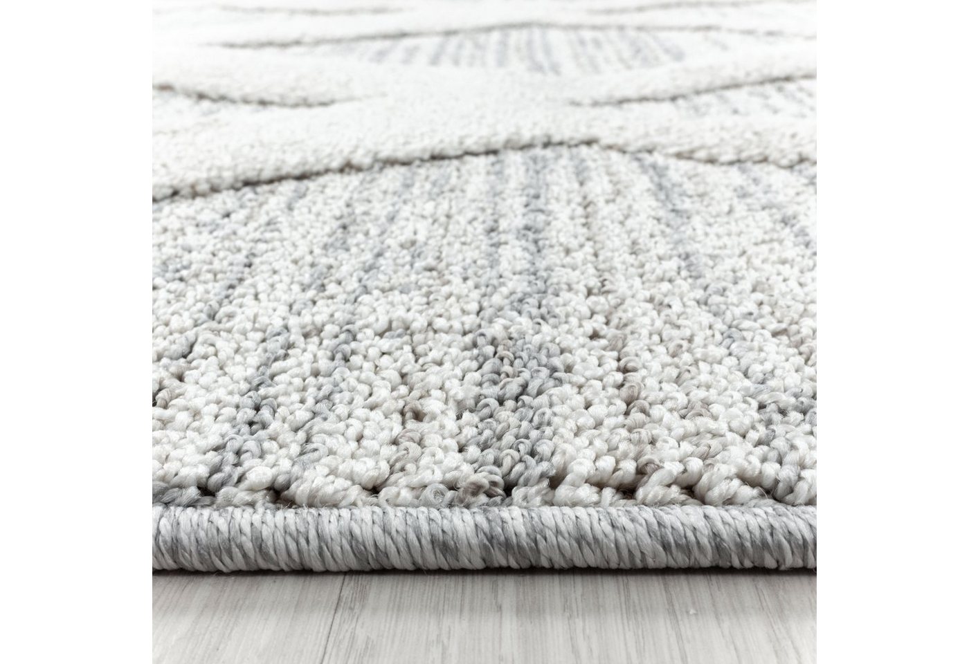 Teppium Teppich Boho-Design, Rund, Höhe: 20 mm, Teppich Wohnzimmer Boho Design weich 3D Optik Skandinavische Stil Bild 2