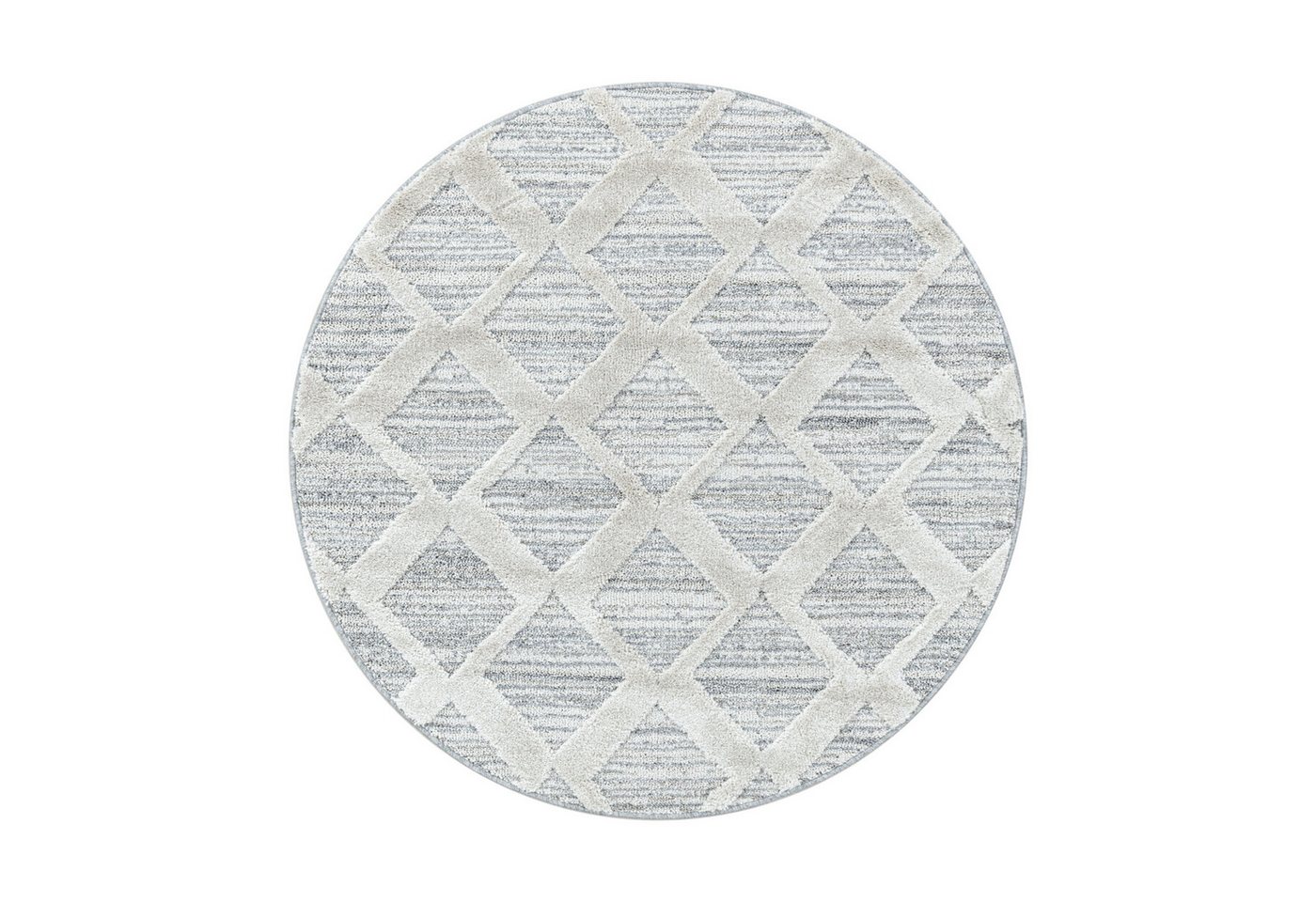 Teppium Teppich Boho-Design, Rund, Höhe: 20 mm, Teppich Wohnzimmer Boho Design weich 3D Optik Skandinavische Stil Bild 4