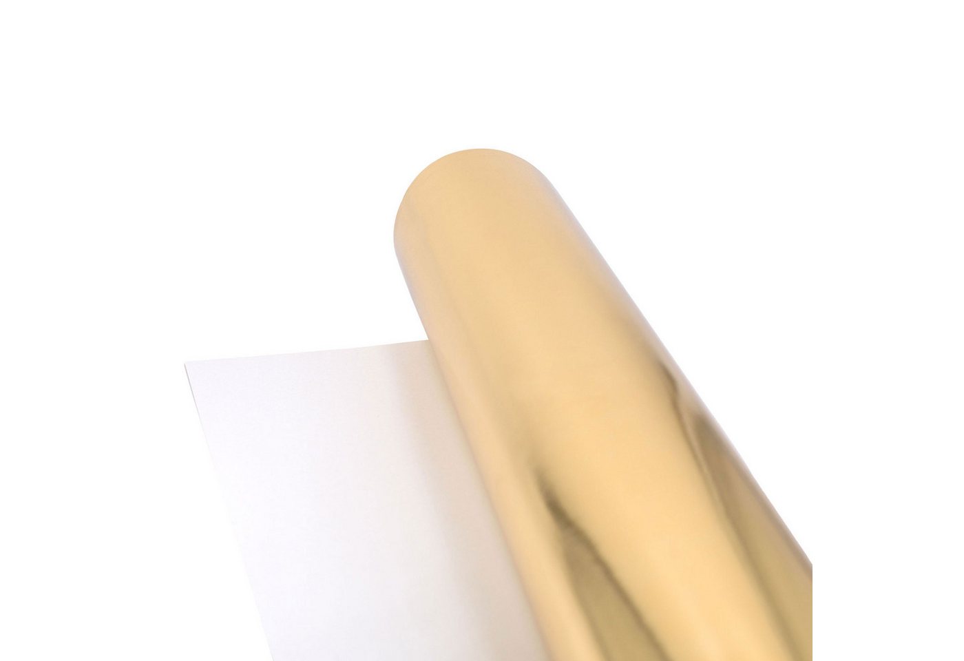 Star Geschenkpapier, Geschenkpapier einfarbig 70cm x 2m Rolle Gold metallic Bild 3