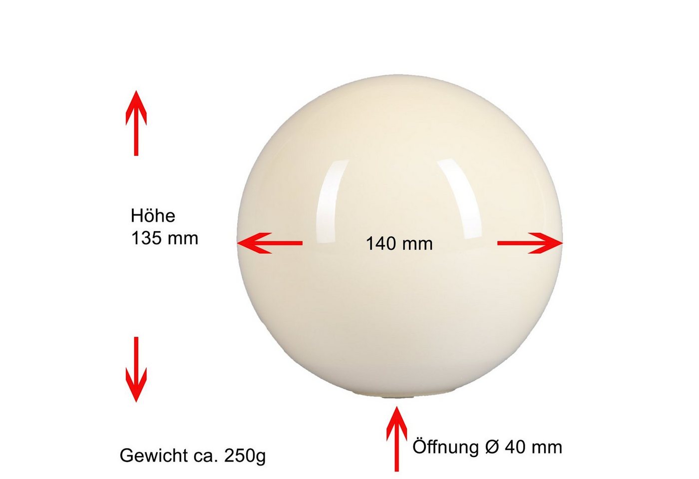 Home4Living Lampenschirm Kugelglas Ø 140mm Ersatzglas E14 Lampenglas mit Muster, Dekorativ Bild 2