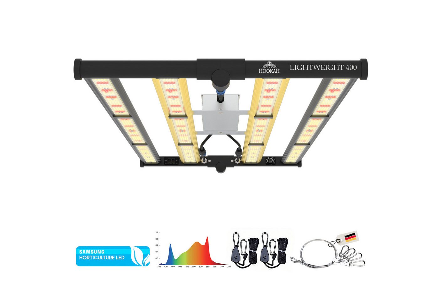 THE HOOKAH Pflanzenlampe LED-Pflanzenlampe mit Samsung-Dioden, Vollspektrum UV & IR Bild 4