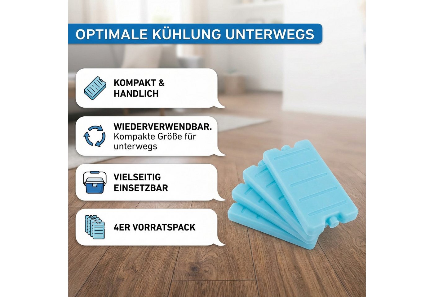 varivendo Kühlakku 4er Set Mini-Kühlakku Bild 5