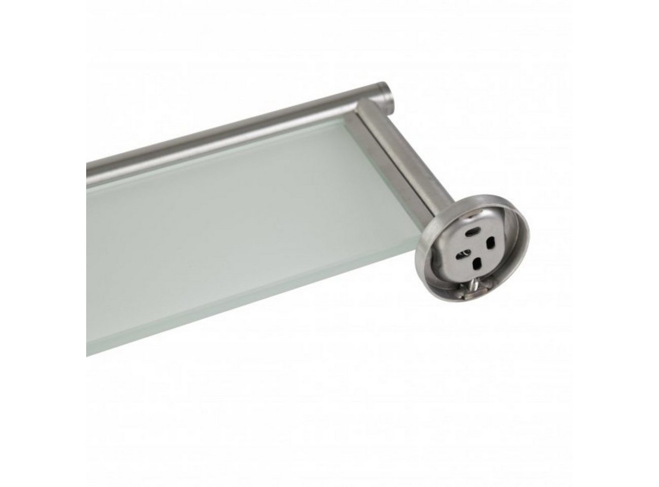 axentia Wandregal Neapel, aus Edelstahl & Glas, 1-tlg., Wandregal für Bad & Gäste WC