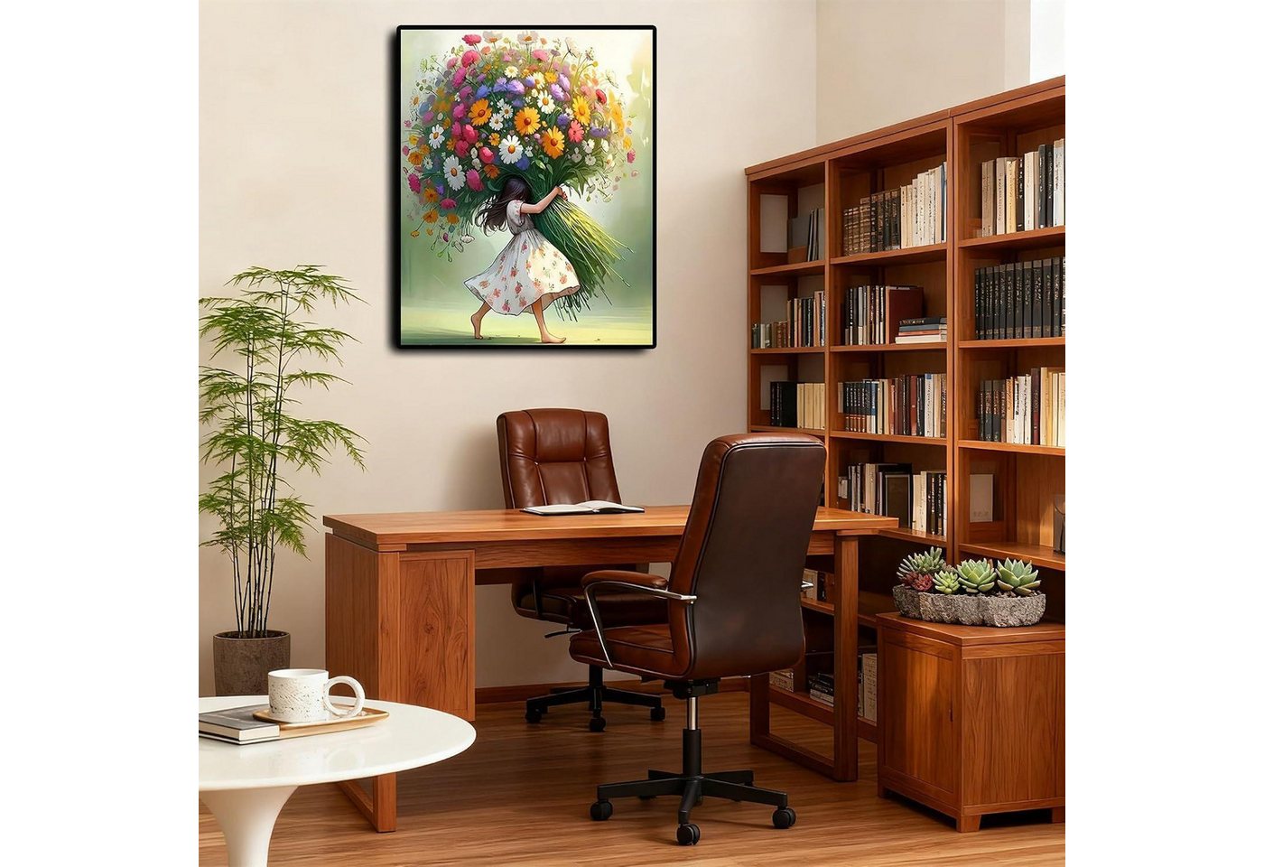 LuxusKollektion Malen nach Zahlen Malen nach Zahlen Blumen & Mädchen Set Bild 5