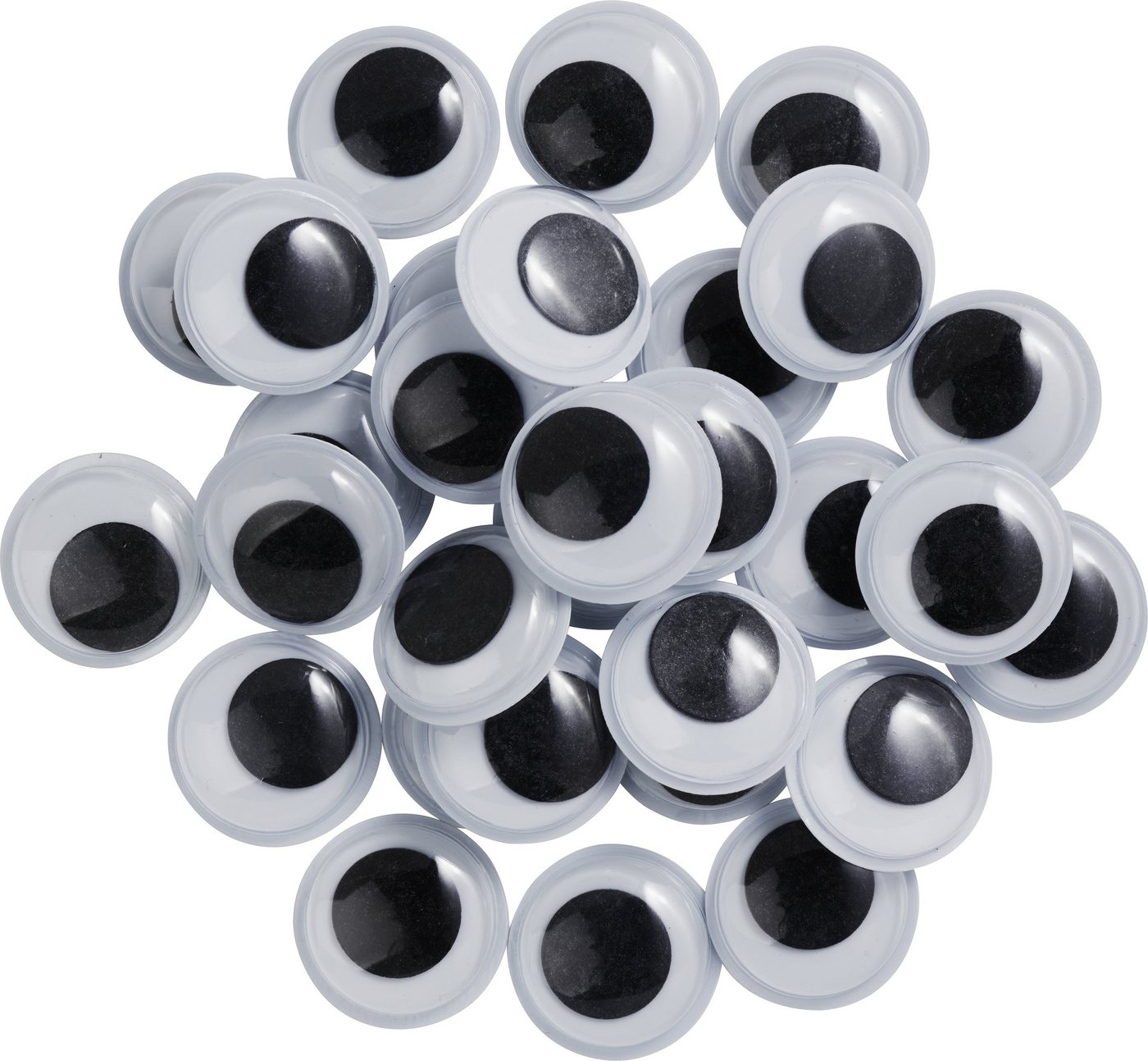 VBS Aufkleber Runde Wackelaugen zum Aufkleben, Ø 20 mm