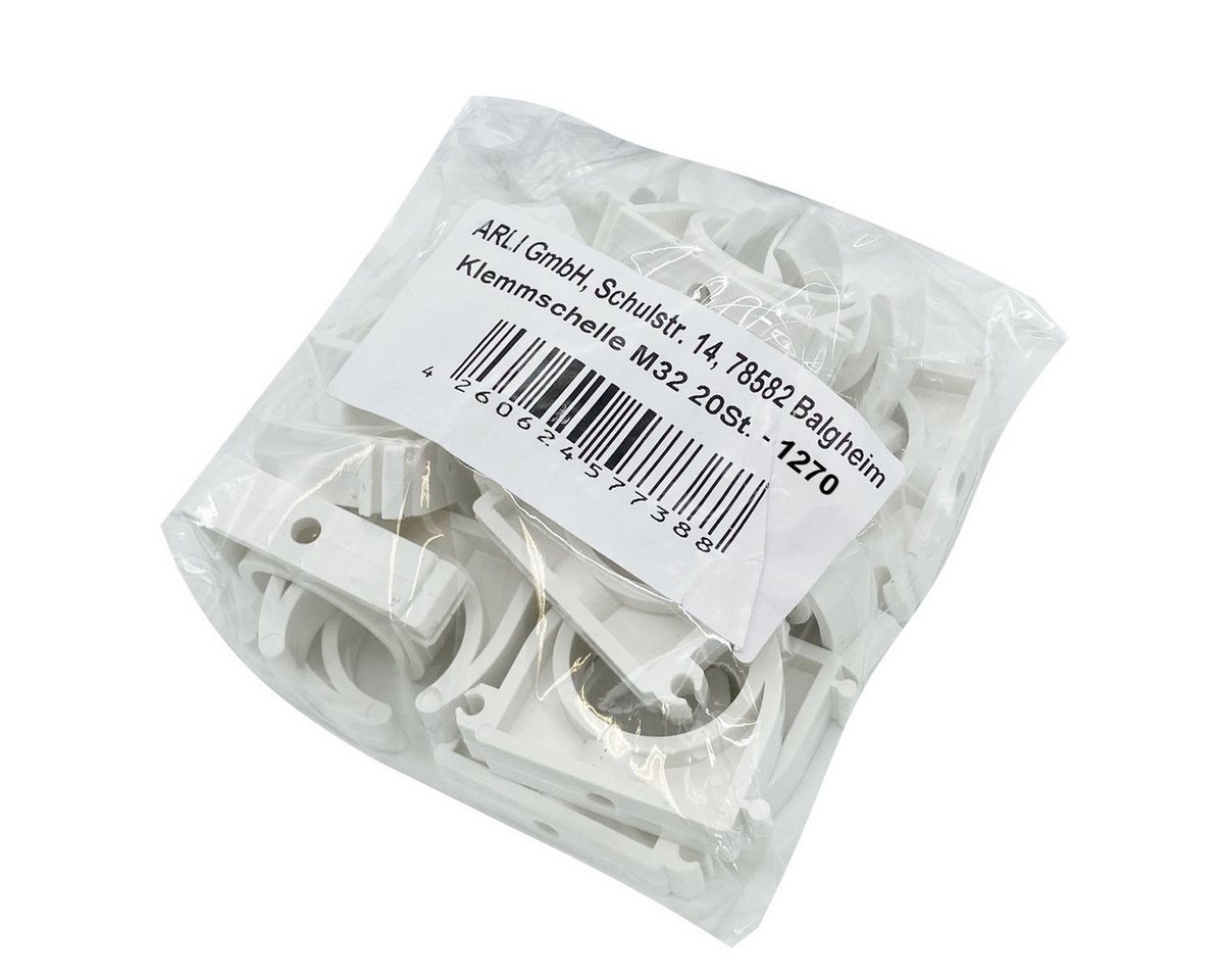 ARLI Klemmbefestigung 20x ARLI Klemmschelle M32 für Installationsrohr, (Set, 20-tlg., Clips), 100% kompatible mit ARLI Installationsrohr
