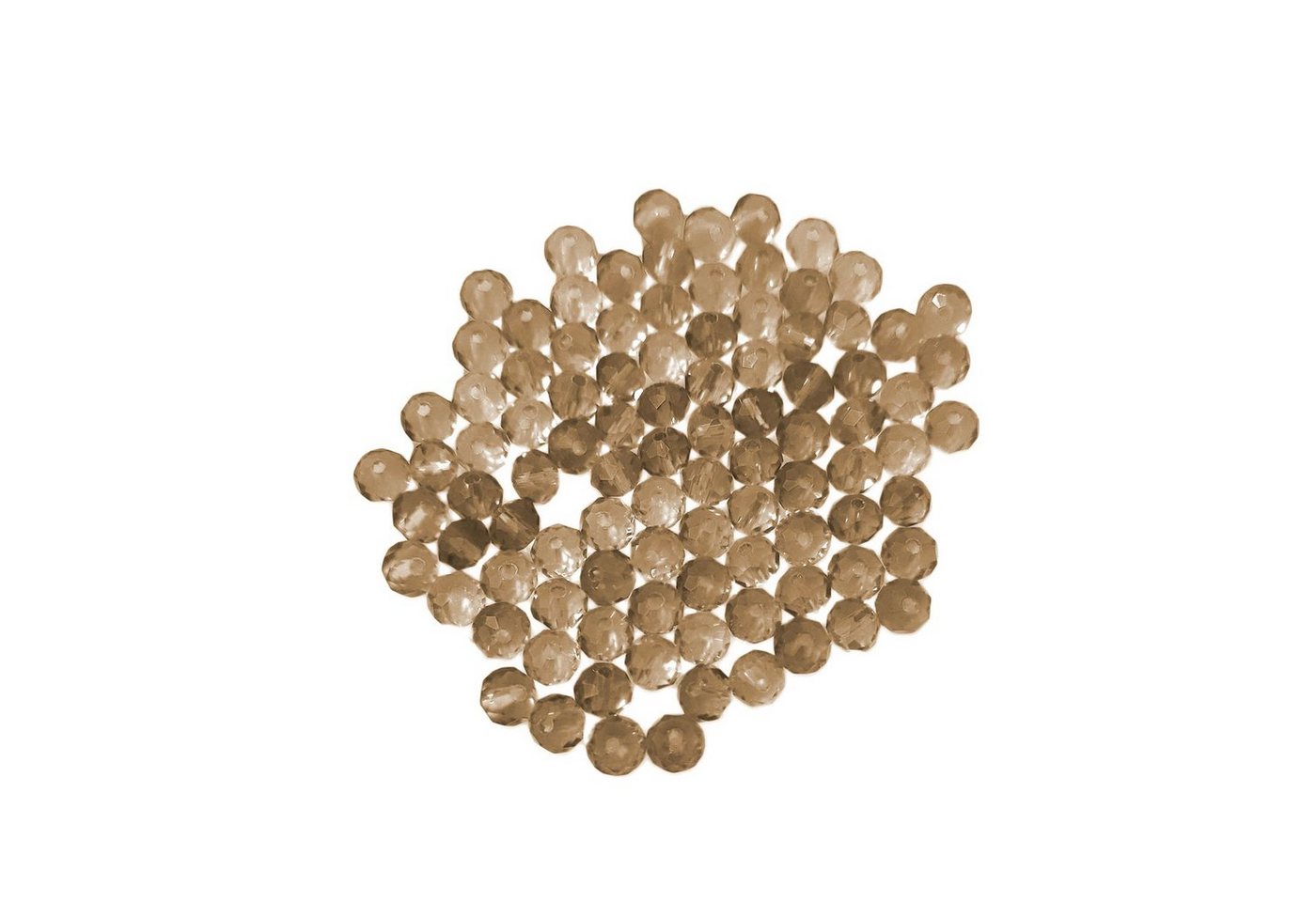 Kopper-24 Bastelperlen Glasperlen - Typ 'Facettiert' - 160 Stück - 3 mm - Rosegold Bild 4