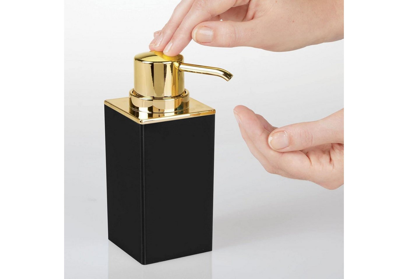 mDesign Badaccessoire-Set mDesign Seifenspender Pumpseifenspender Lotionspender 2er-Set Schwar Bild 5