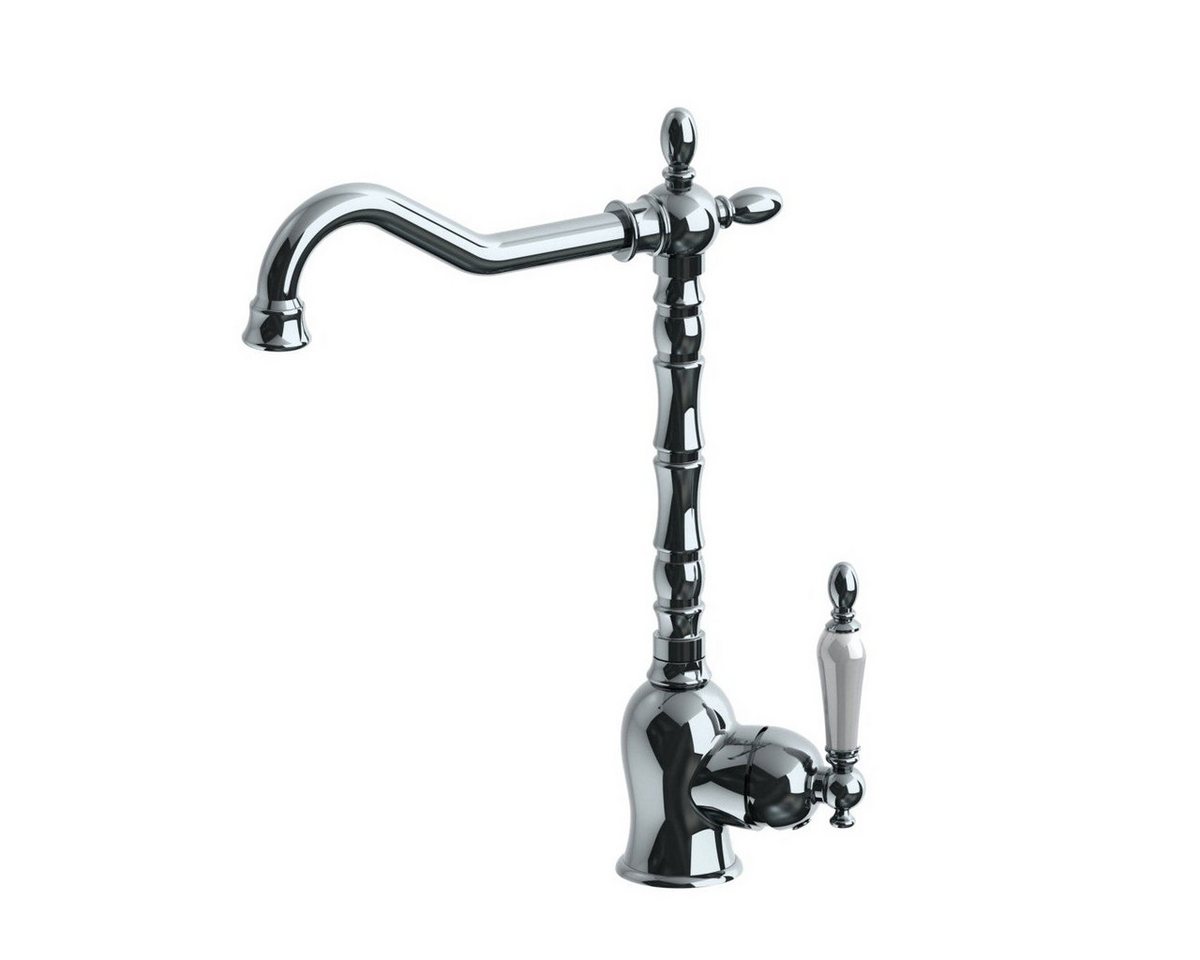 Melvion Küchenarmatur Retro Küchenarmatur Chrom 360 Messing Wasserhahn Bild 2