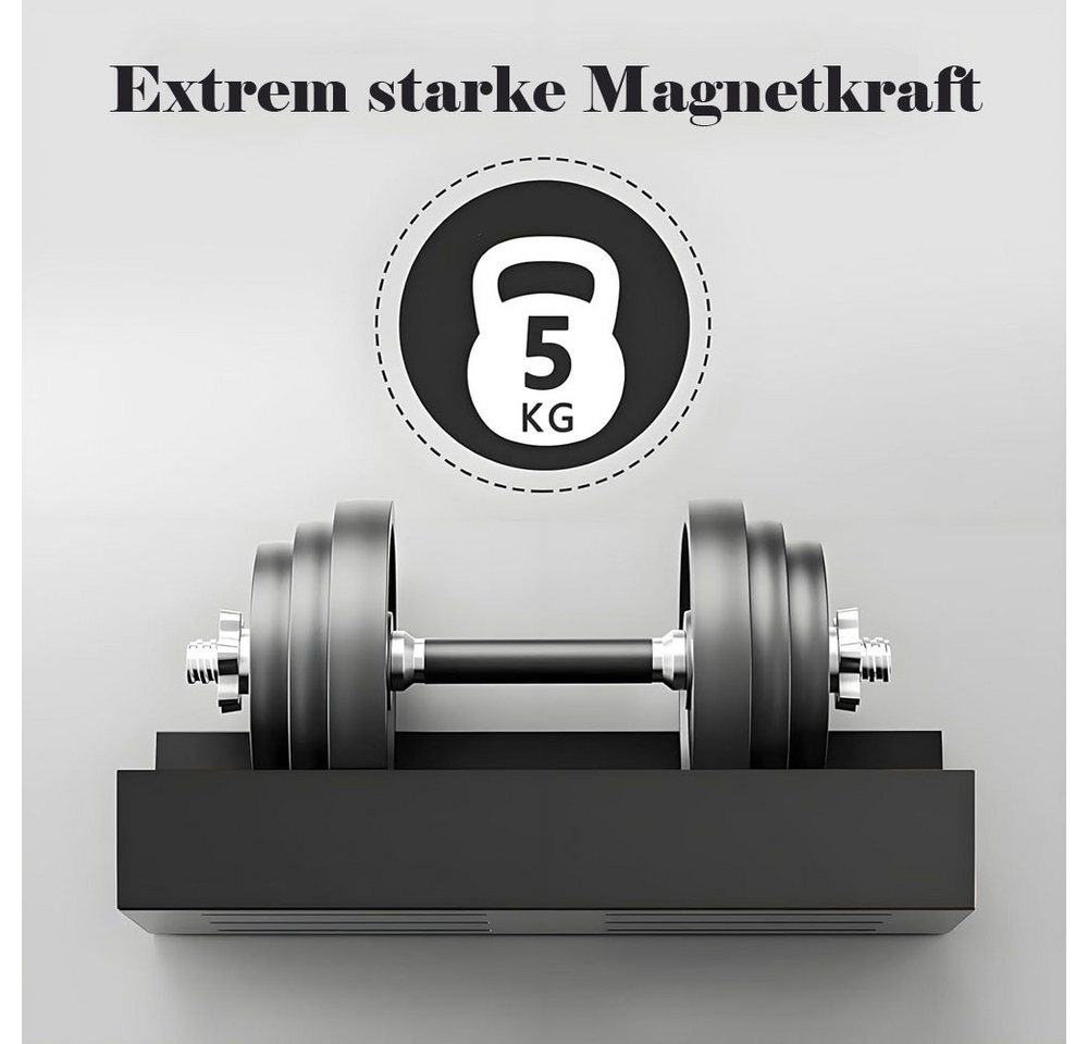 AFKSMILE Gewürzregal 2 Stück Kühlschrank Regal Magnetisch mit 4Haken für Küche Aufbewahrung, 2-tlg., Metall Magnetisches Gewürzregal Magnetic Spice Rack für Organisation Bild 3