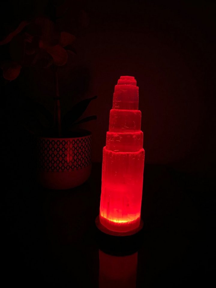 Landster LED Nachttischlampe Selenite Farbwechsel Lampe Turm lampe tischleuchte Kristall Tischlampe Bild 3