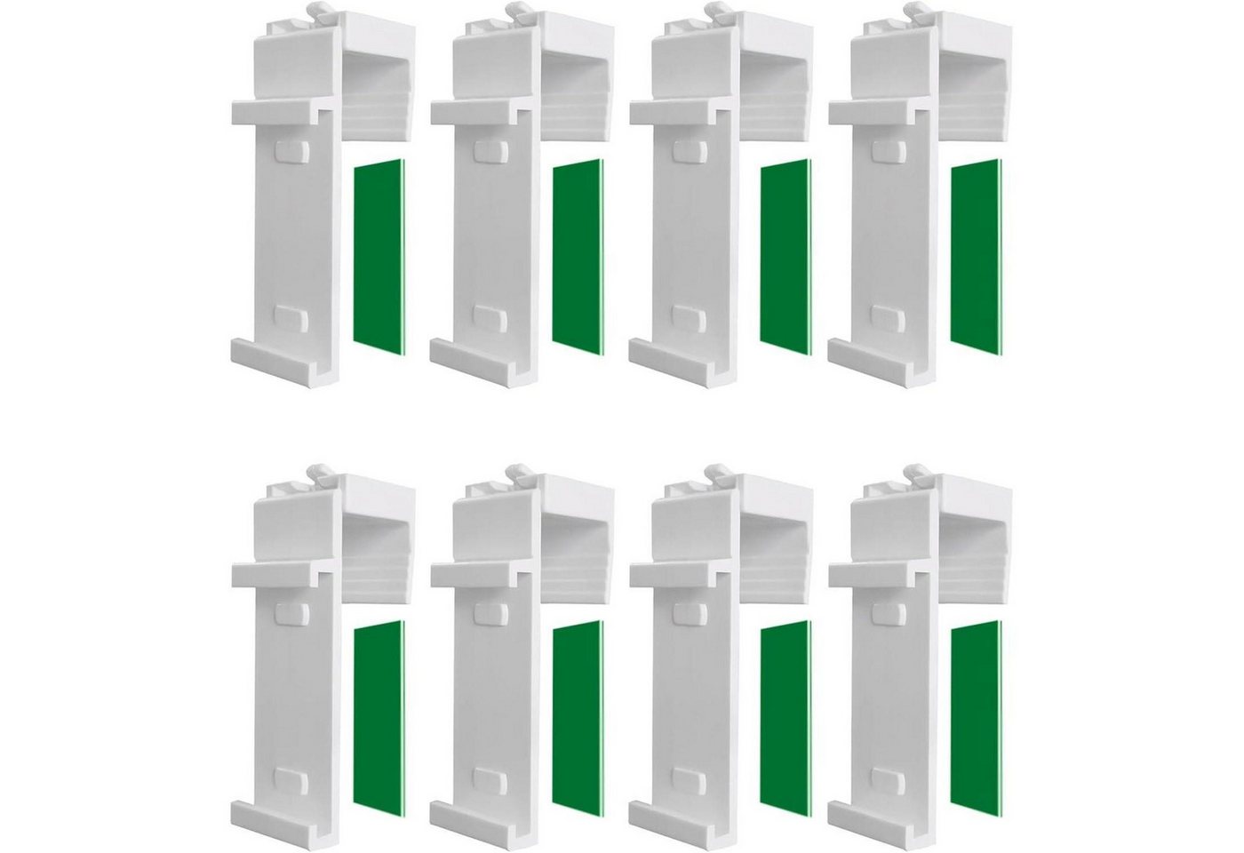 LuxusKollektion Rollladenaufhängung 8 Stück Klemmhalter für Klemmfix Doppelrollo ohne Bohren Bild 4