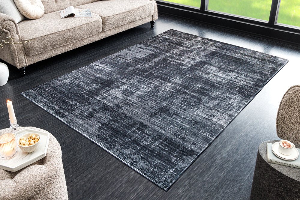 riess-ambiente Designteppich SOFT TOUCH 230x160cm grau · Indoor Kurzflor-Teppich, rechteckig, Höhe: 8 mm, Wohnzimmer · Fußbodenheizung-geeignet · pflegeleicht · modernes Design