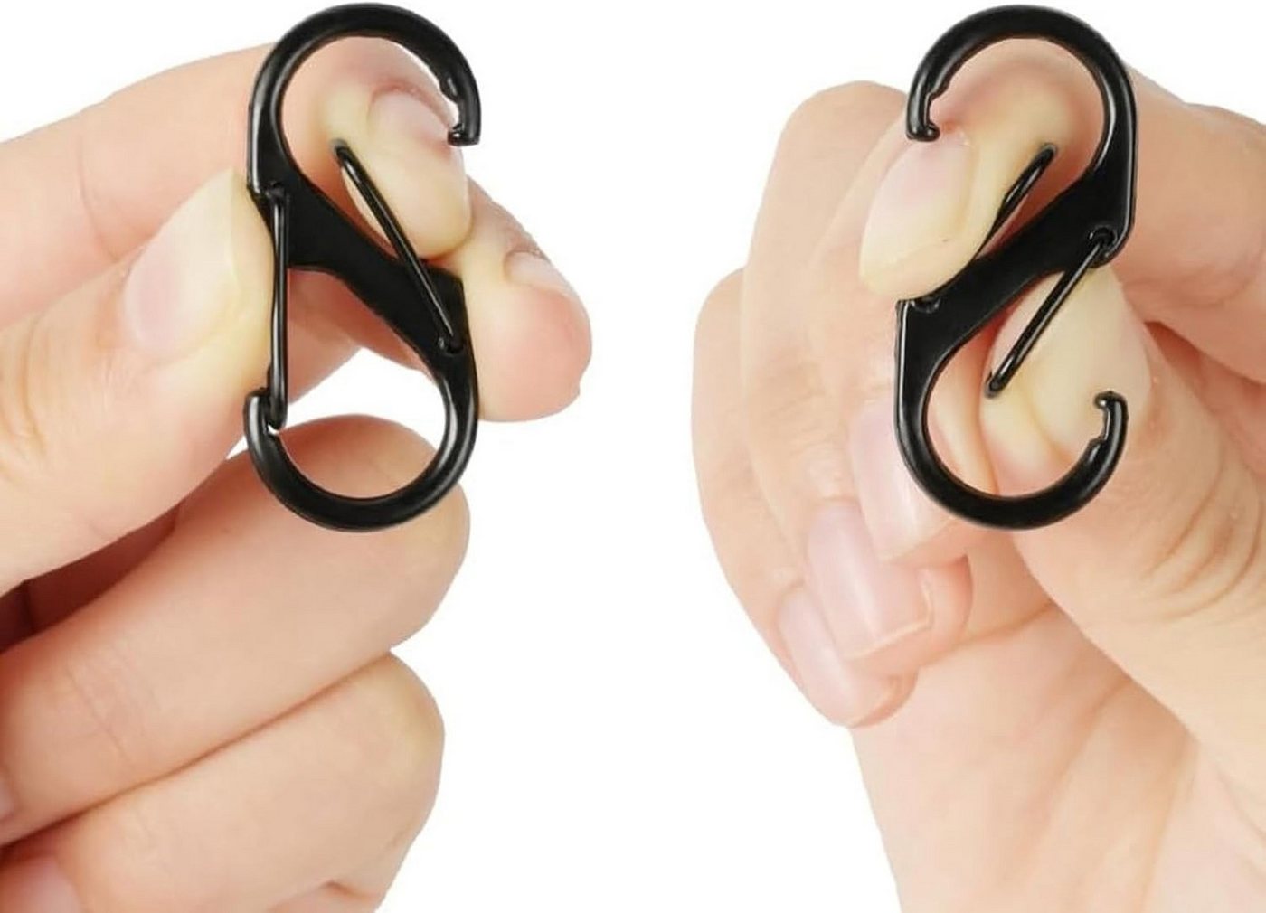 FELIXLEO Karabiner 12 Stück S Karabiner Mini Karabinerhaken Metall Doppelkarabiner, (1 St)