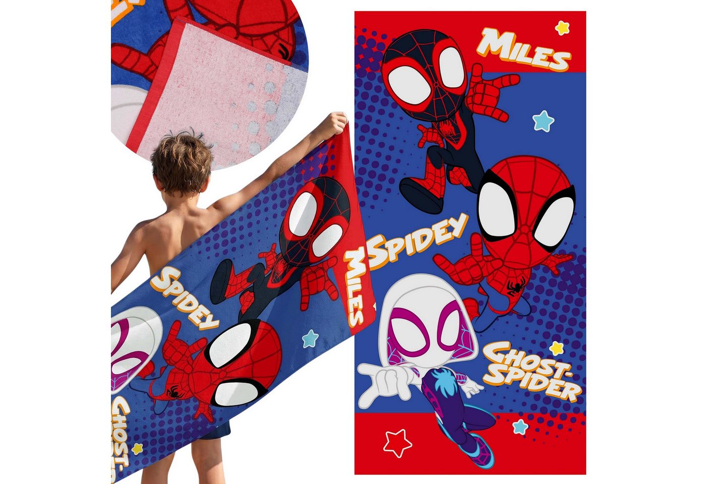 MARVEL Badetücher MARVEL Spidey Baumwoll-Strand- und Badetuch, 70 × 140 cm Bild 4