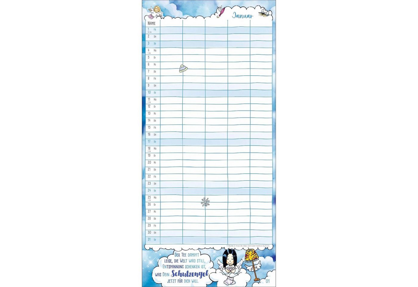 HEYE Wandkalender times&more Schutzengel Familienplaner 2027