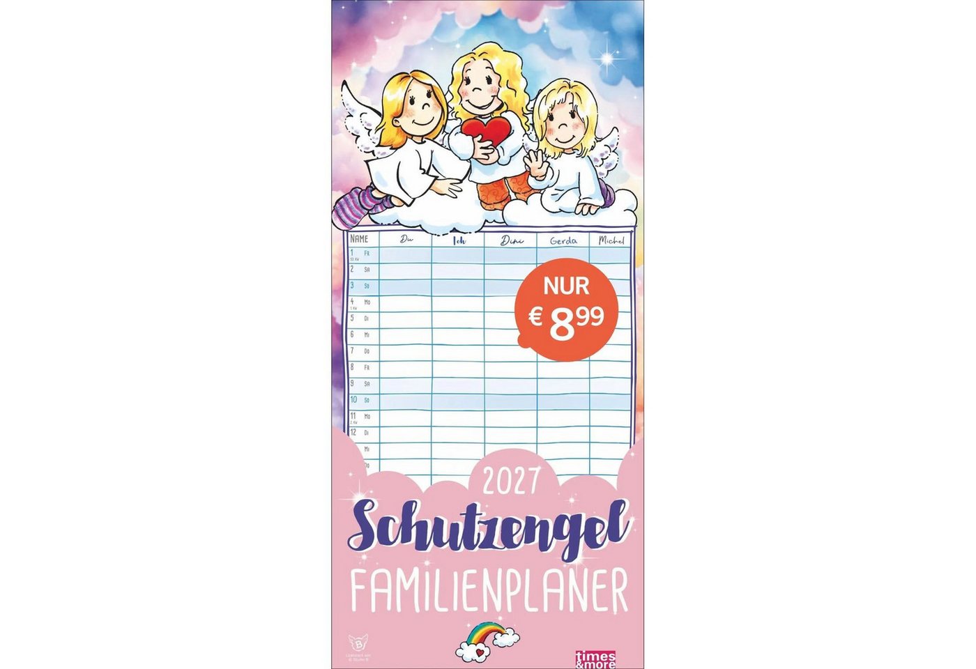HEYE Wandkalender times&more Schutzengel Familienplaner 2027 Bild 2