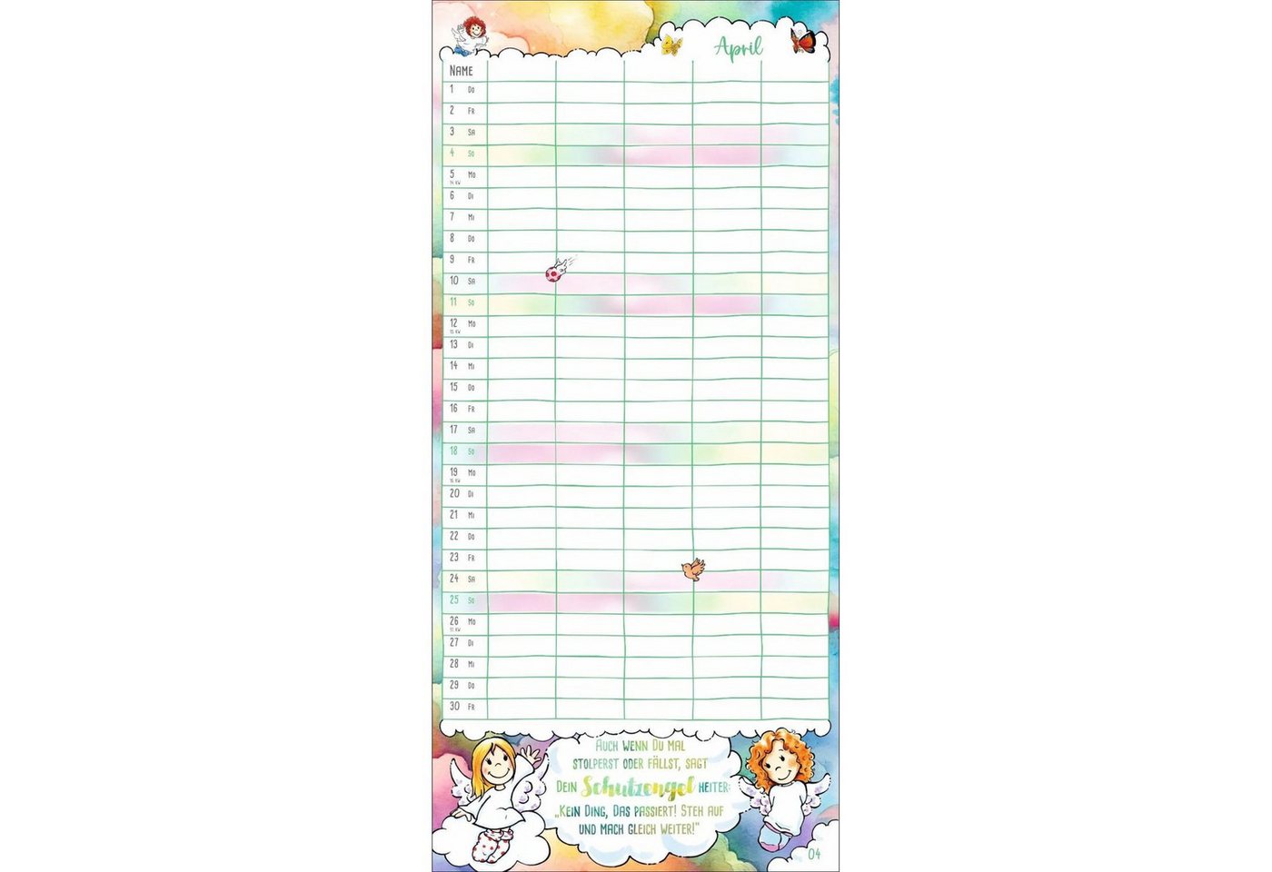 HEYE Wandkalender times&more Schutzengel Familienplaner 2027 Bild 5