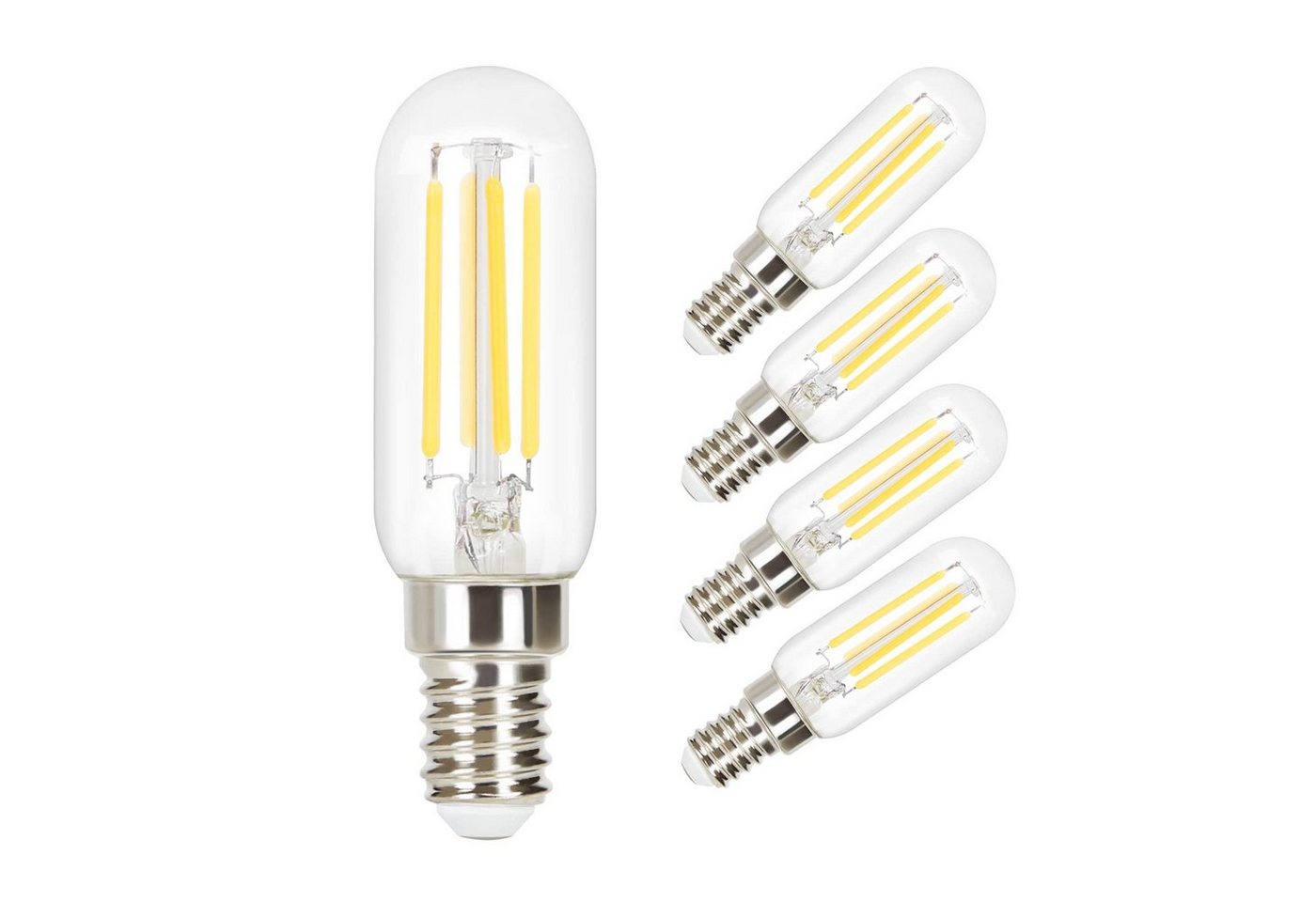 ZMH LED-Leuchtmittel Edison LED Vintage Glühbirne - T25 2700K, E14, 4 St., warmweiß, Filament Retro Glas Birne Energiesparlampe Bild 2