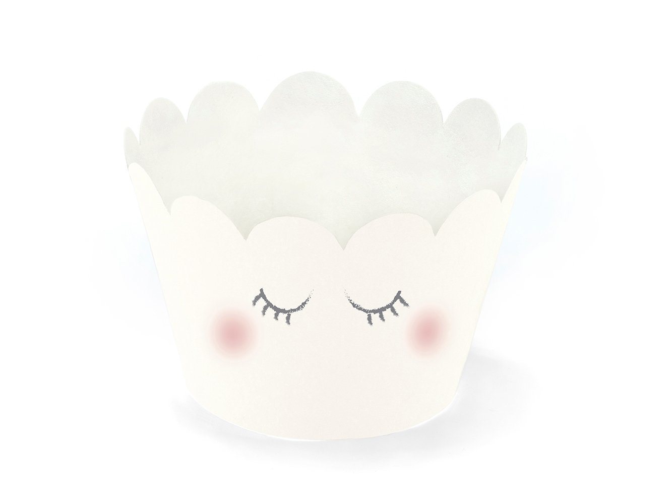 partydeco Muffinform, Muffin Förmchen Einhorn 5x7,5x5cm Papier weiß türkis bunt 6er Set