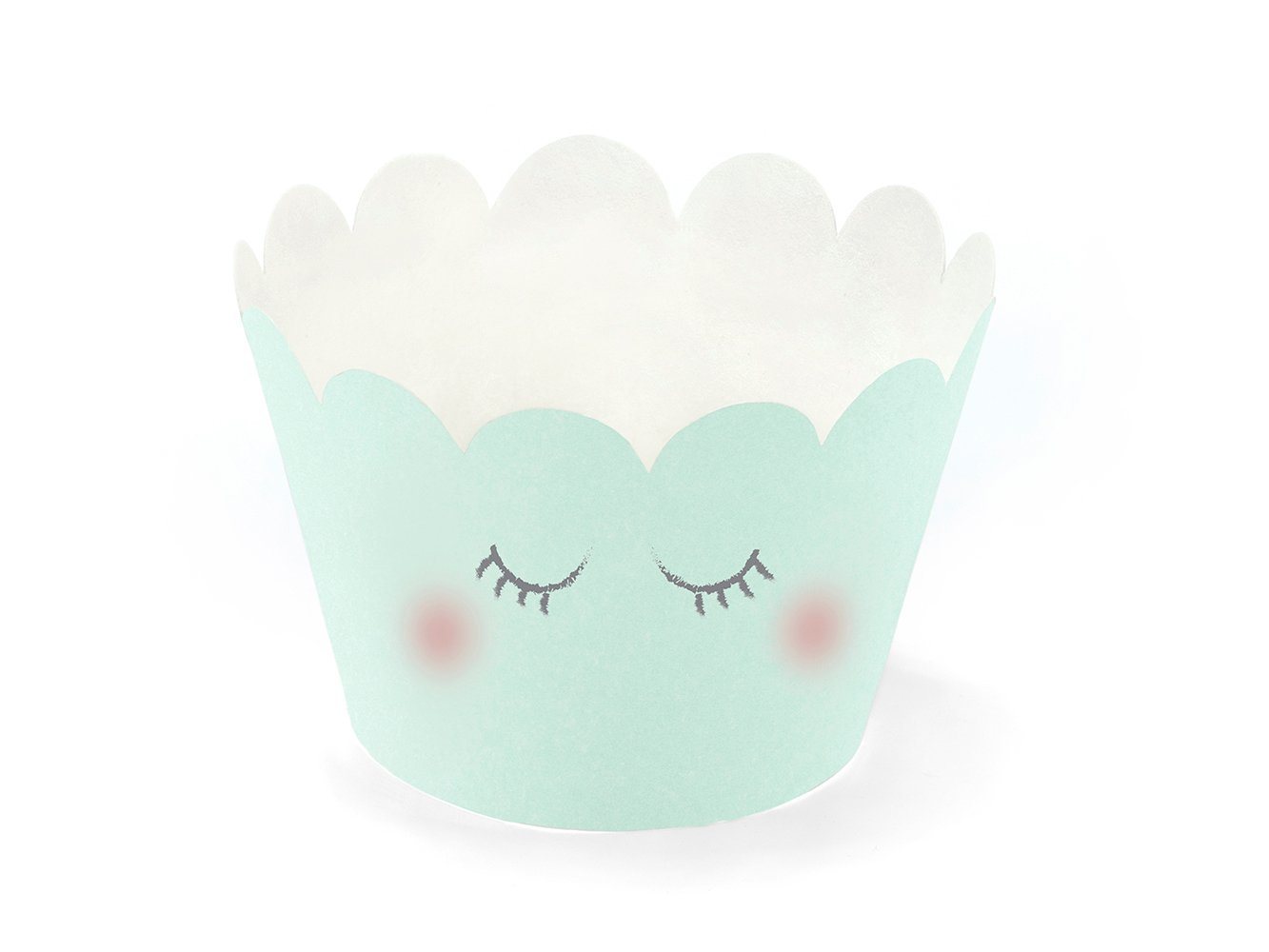partydeco Muffinform, Muffin Förmchen Einhorn 5x7,5x5cm Papier weiß türkis bunt 6er Set Bild 2