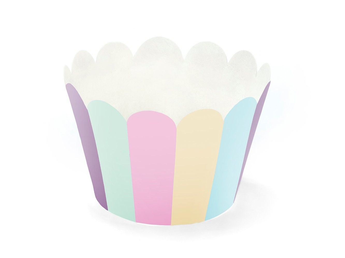 partydeco Muffinform, Muffin Förmchen Einhorn 5x7,5x5cm Papier weiß türkis bunt 6er Set Bild 3