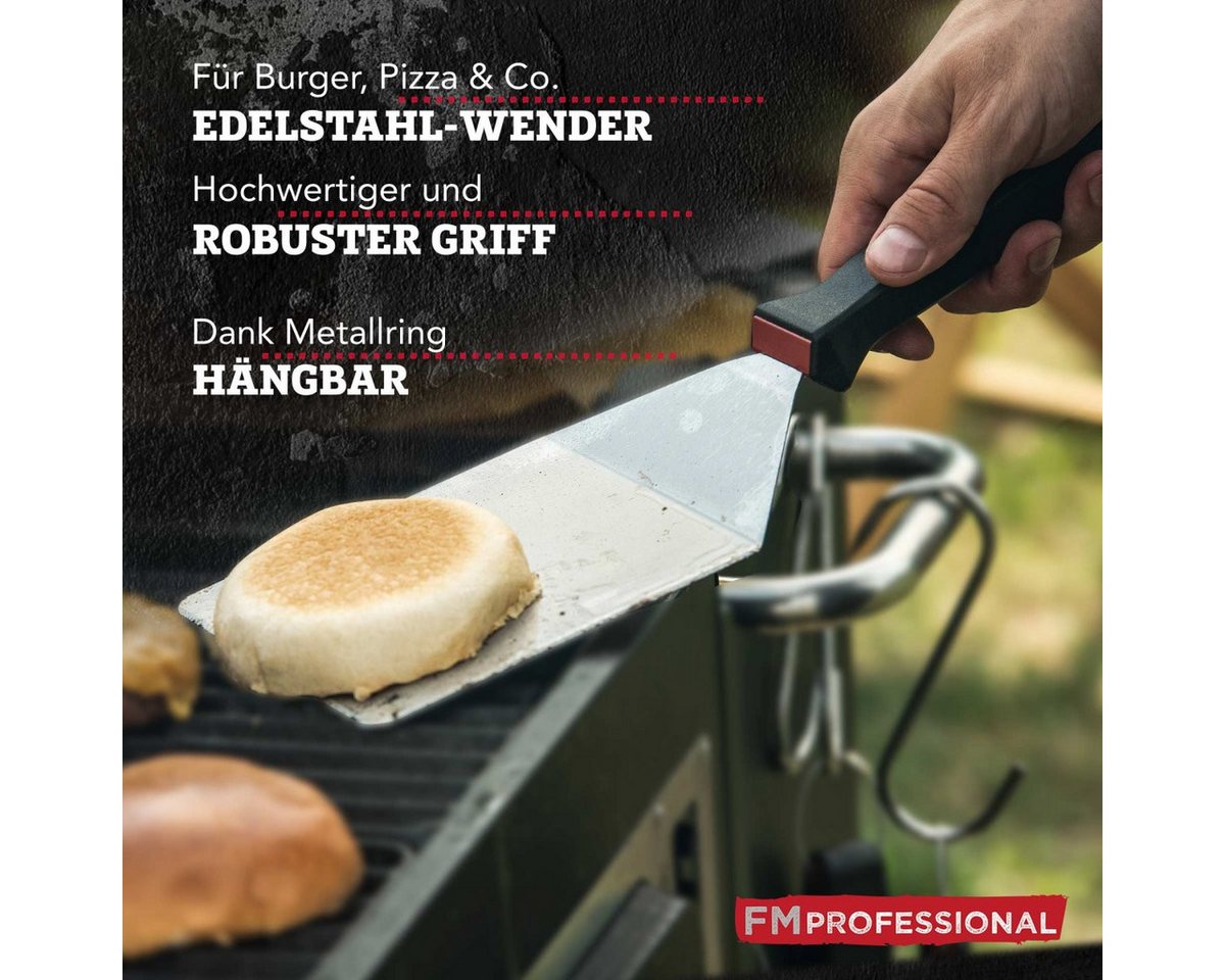 FMprofessional Grillwender Hamburger-Wender, Pizzawender, Grillwender, Küchenhelfer, Edelstahl Bild 2