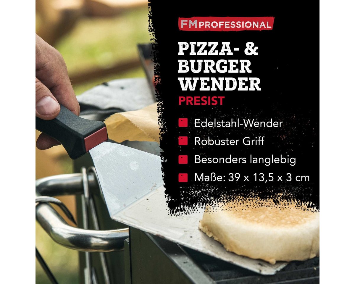 FMprofessional Grillwender Hamburger-Wender, Pizzawender, Grillwender, Küchenhelfer, Edelstahl Bild 4