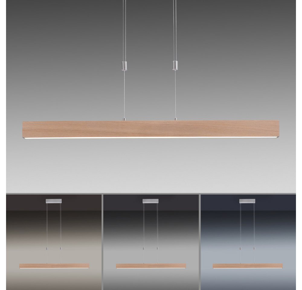 JUST LIGHT LED Pendelleuchte LED Pendelleuchte AMANDA Holz, Memoryfunktion, höhenverstellbar, 1 x LED-Board/ 30,00 Watt, stufenlos dimmbar Touchdimmer, CCT Farbwechsel Bild 3
