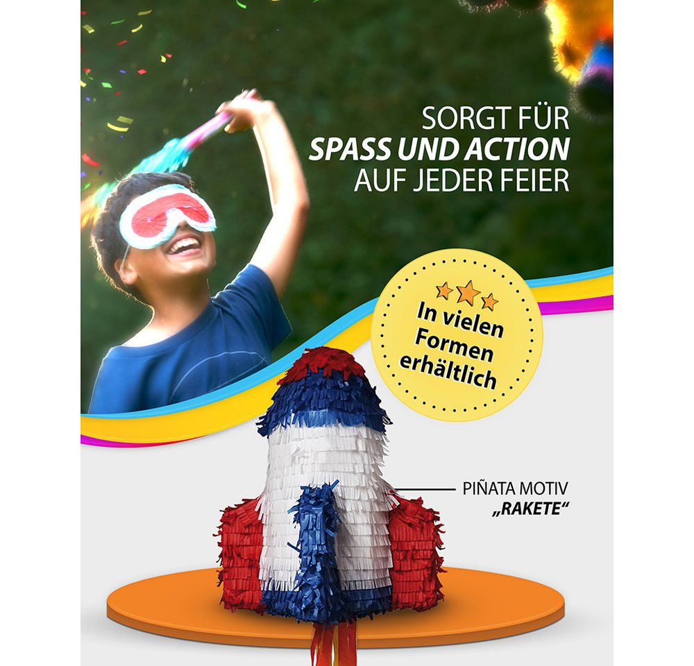 Party Factory Pinata Pinata Rakete, mit Ziehbändern Bild 2