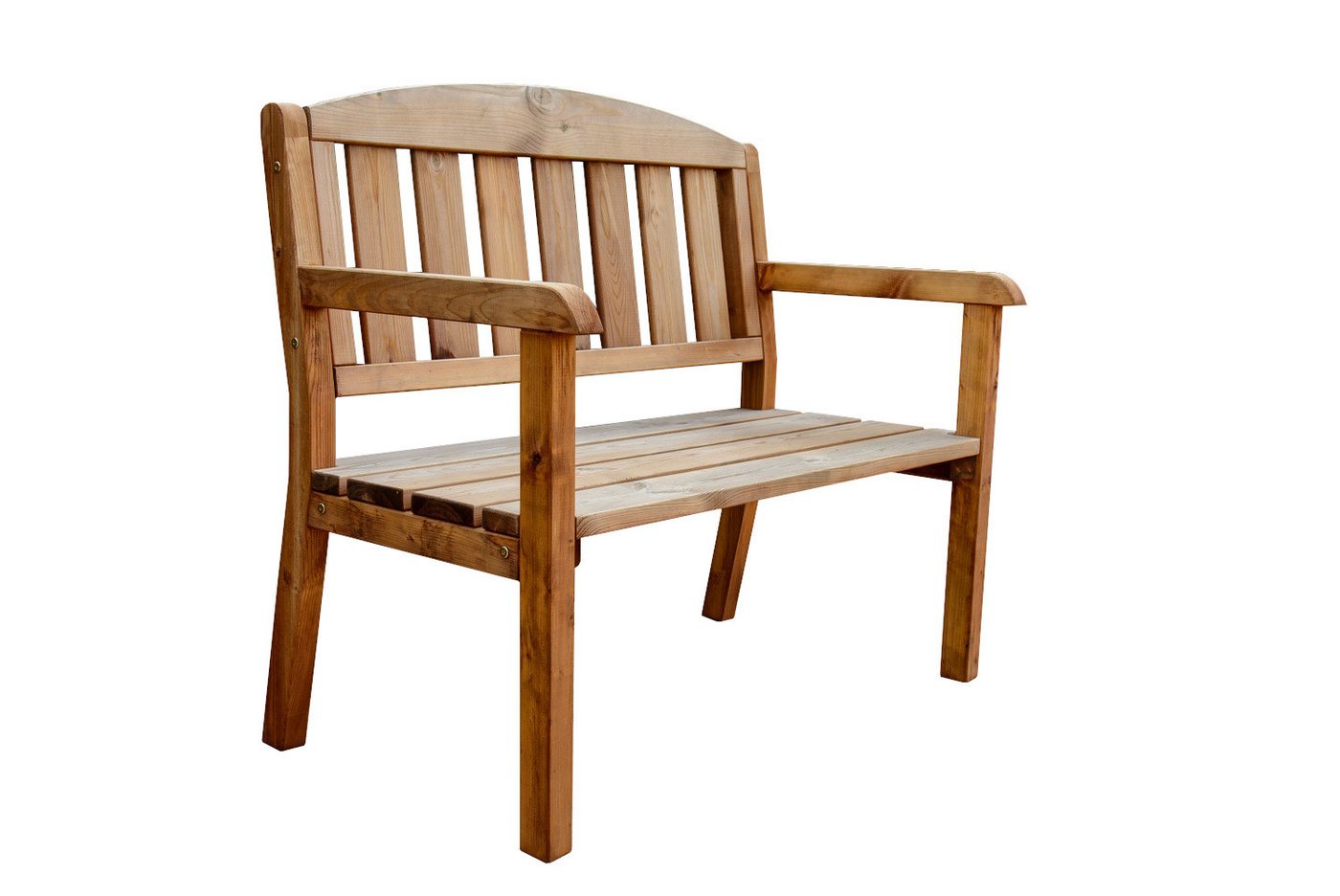 Mega-Holz Gartenbank Gartenbank Holz mit Rückenlehne ZWEISAM 110 x 63 x 97 cm aus FSC-Holz, Massive Holzbank für Garten, Balkon und Terrasse Bild 2
