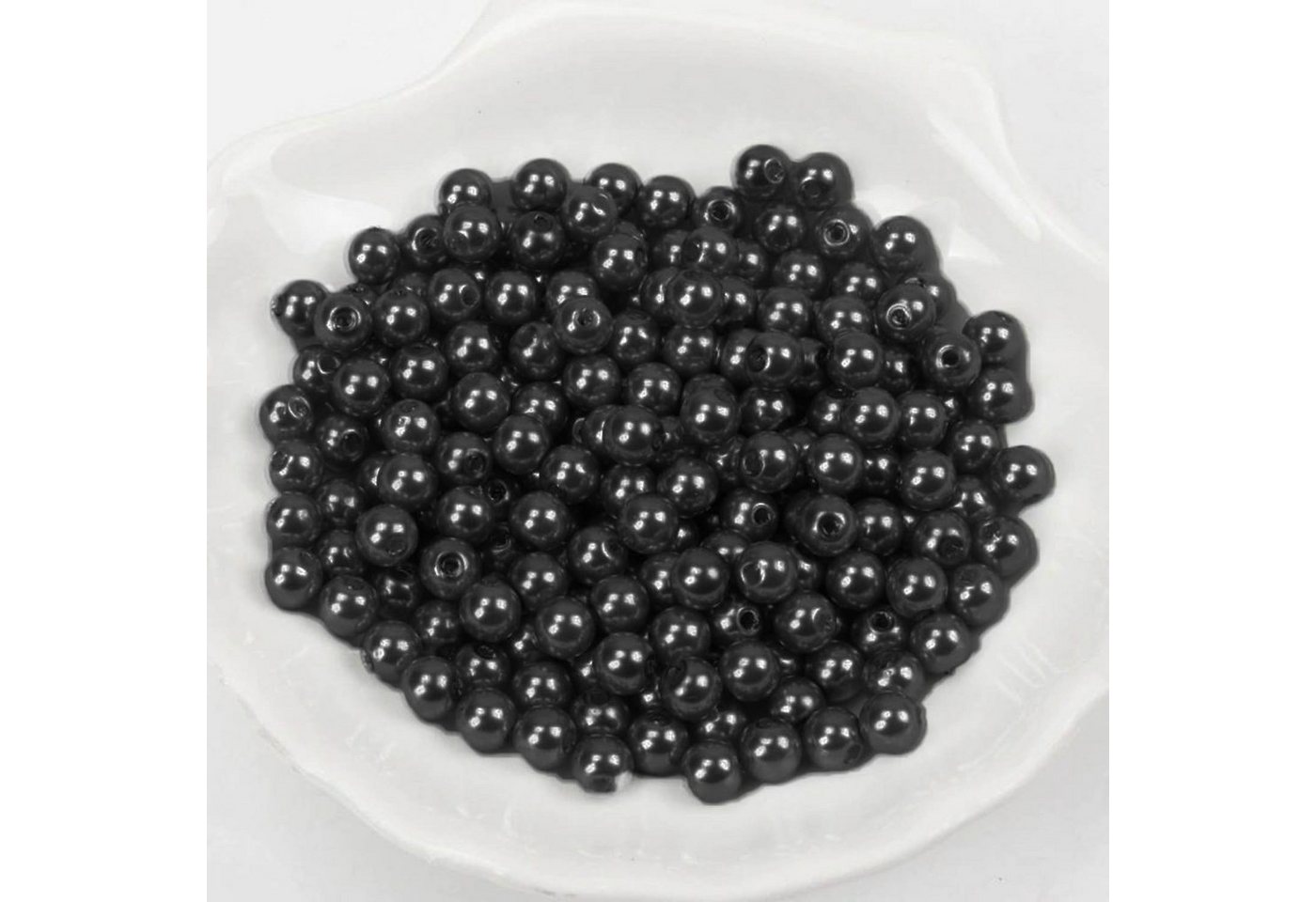 Kopper-24 Bastelperlen Wachsperlen ca. 100 Stück, 8mm, Schwarz
