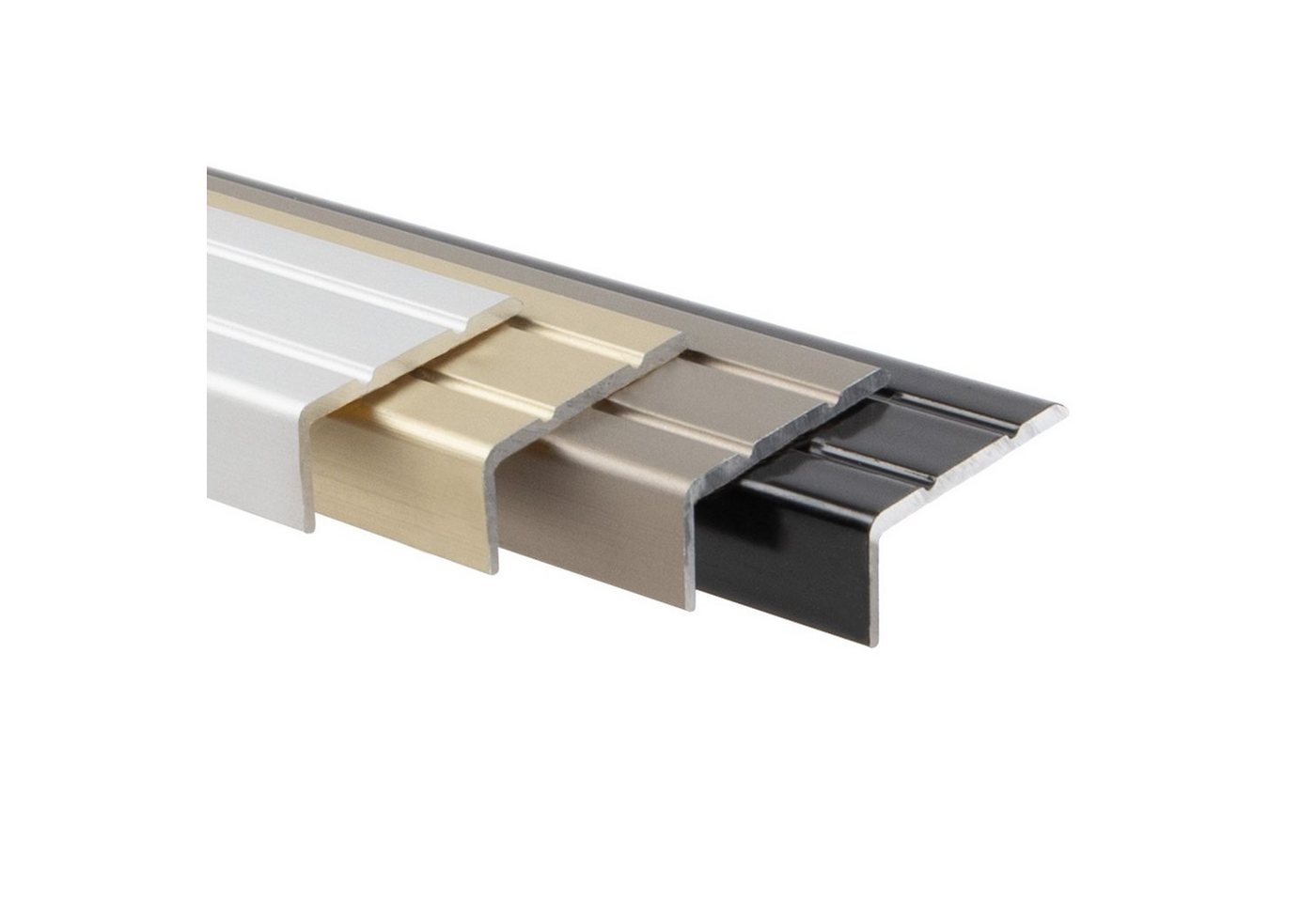 Karat Winkelprofil für Treppenstufen & Absätze, Aluminium, 24,5 x 10 mm, selbstklebend oder vorgebohrt Bild 4
