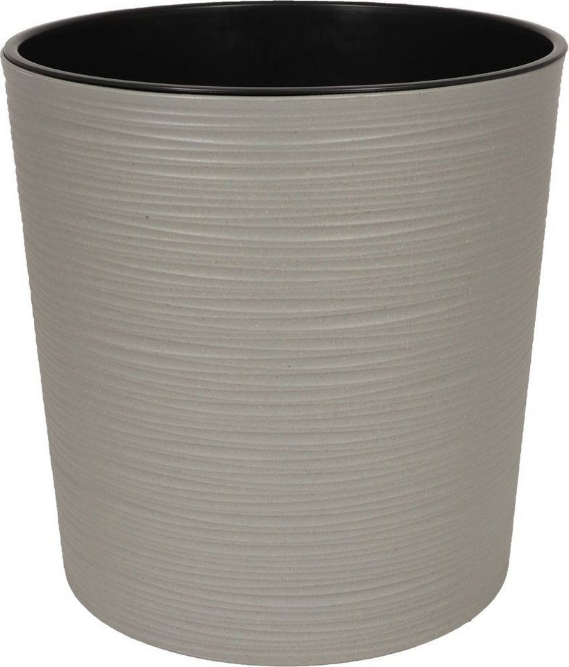 Heimwerkercenter Übertopf MePla - Kübel Malwa Strip ECO -ø19cm - grau Bild 3