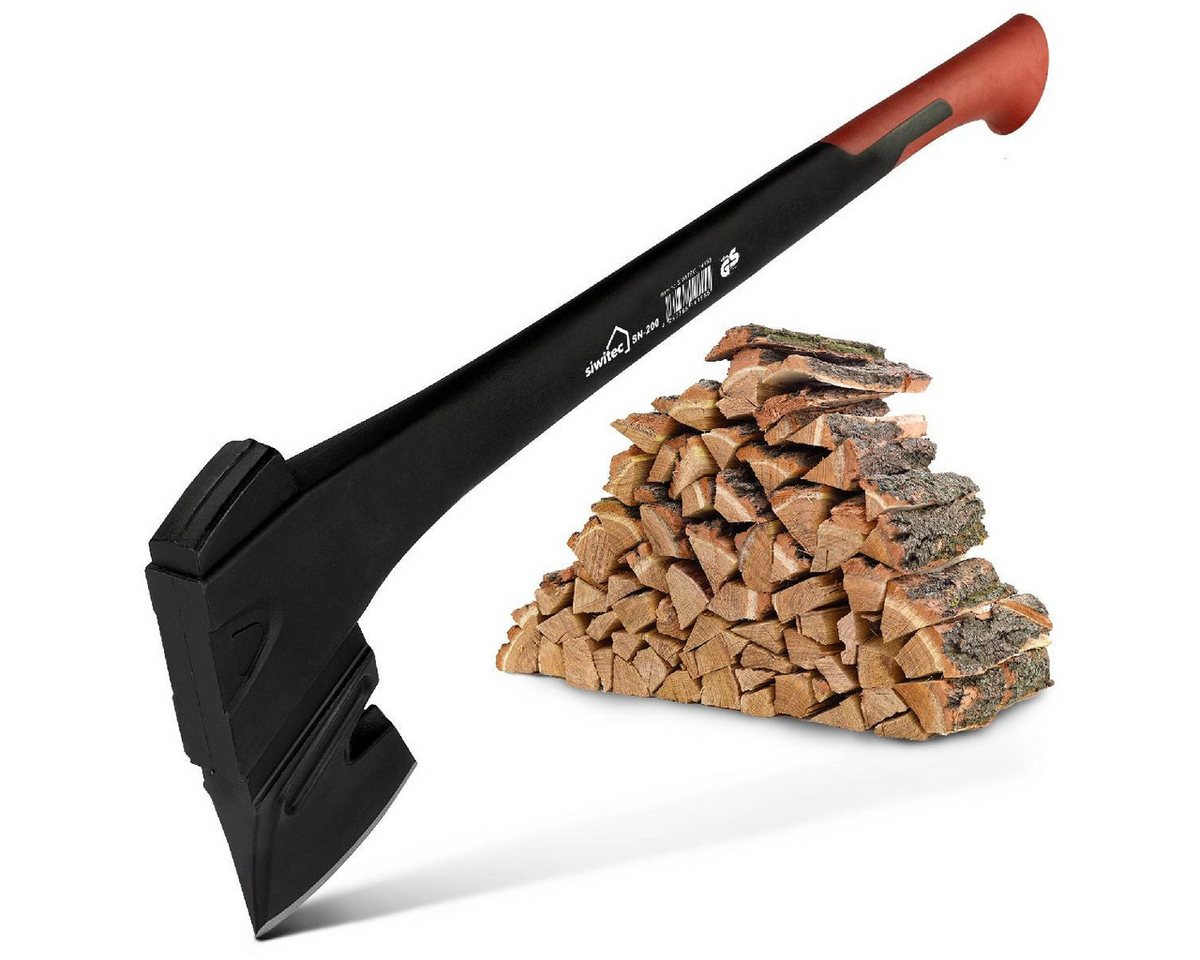 siwitec Axt Nylonaxt SN-200, 2000 Gramm Kopfgewicht inkl. Schnittschutz, 2140 g, (Unterschiedliche Kopfgewichte), GS-Zeritfizierung für maximale Arbeitssicherheit, Spaltaxt