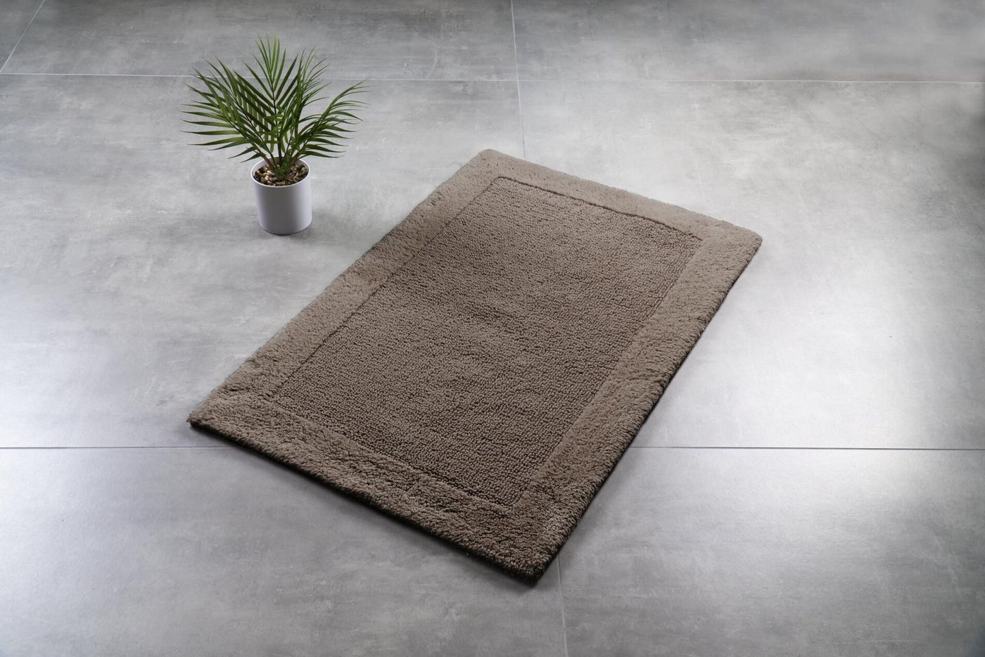 Ridder Badematte Amelie braun, Höhe 55 mm, 100% Baumwolle – Organic Cotton